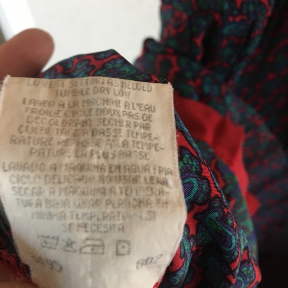 Vintage Leslie Fay Paisley Pleated Dress size 14 - Picture 12 of 16